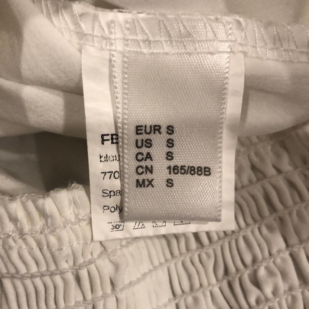 White Cropped Cross Front Shirt - Picture 6 of 6